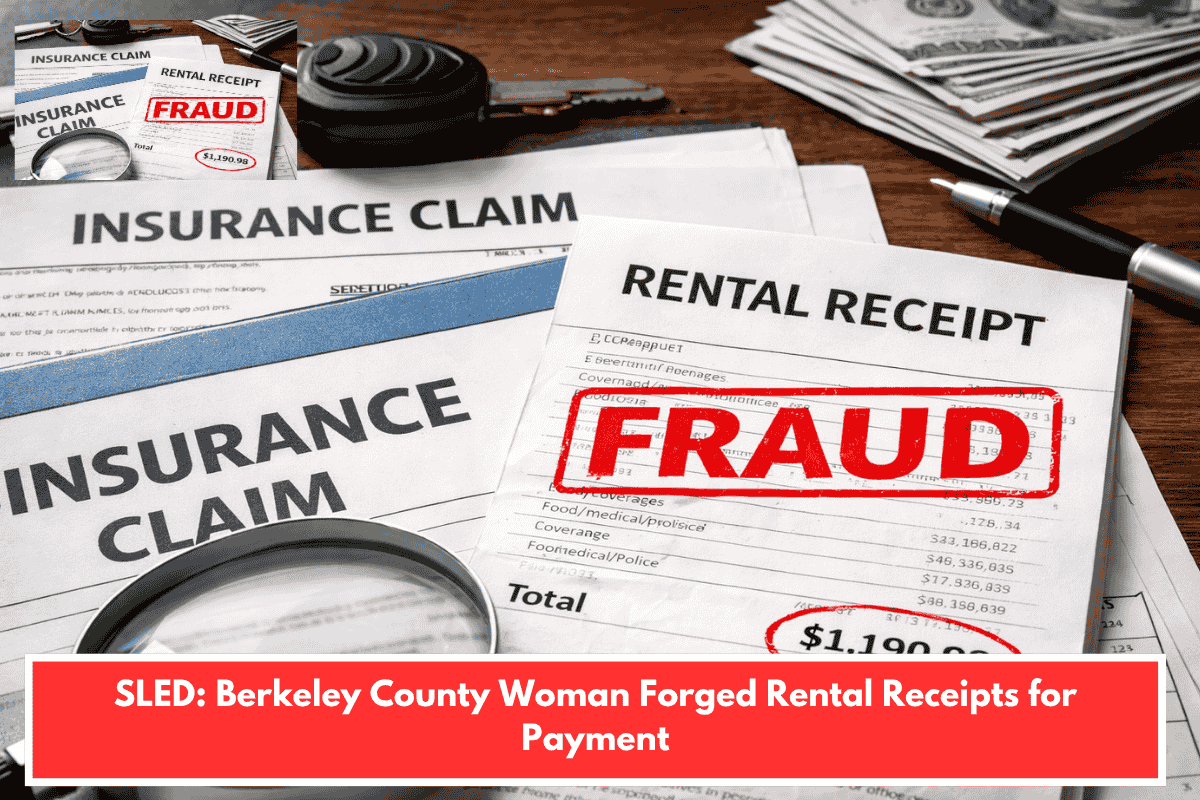 SLED: Berkeley County Woman Forged Rental Receipts for Payment