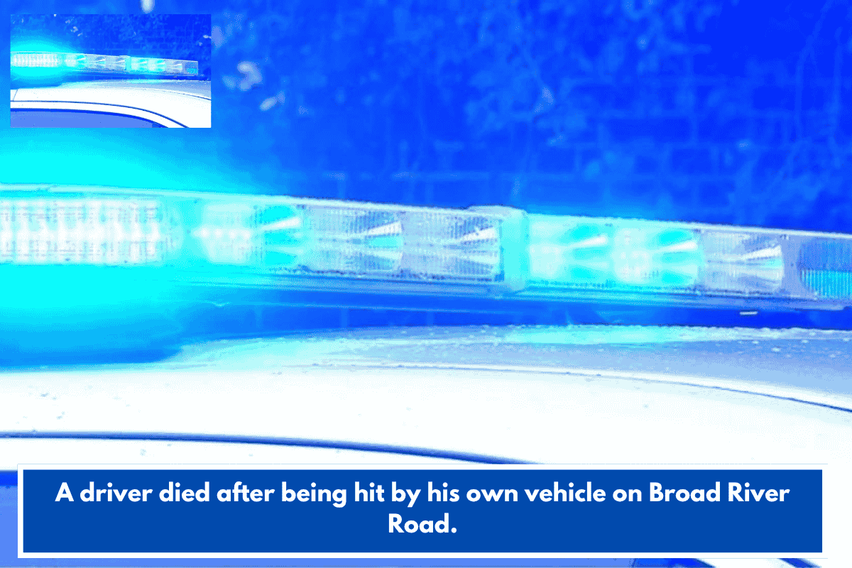 A driver died after being hit by his own vehicle on Broad River Road.