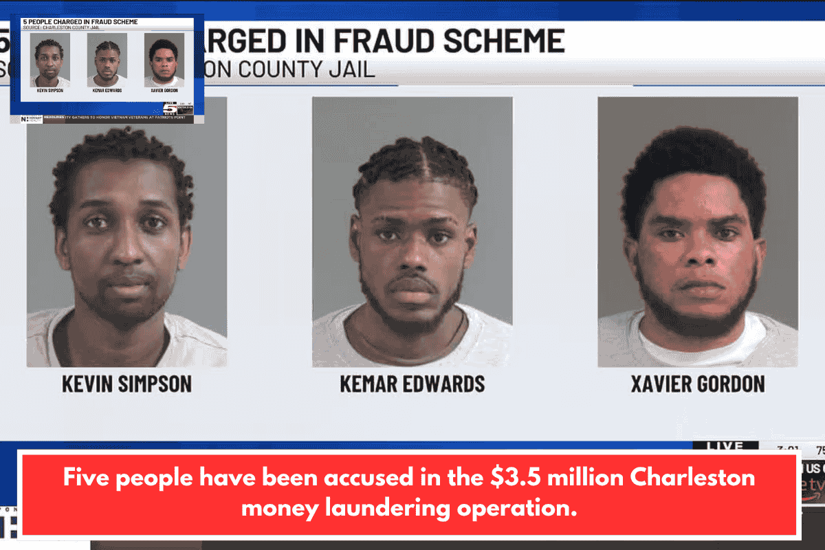 Five people have been accused in the $3.5 million Charleston money laundering operation.