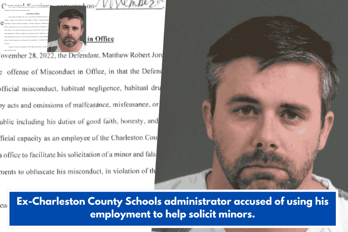 Ex-Charleston County Schools administrator accused of using his employment to help solicit minors.
