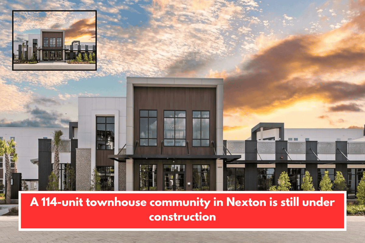 A 114-unit townhouse community in Nexton is still under construction