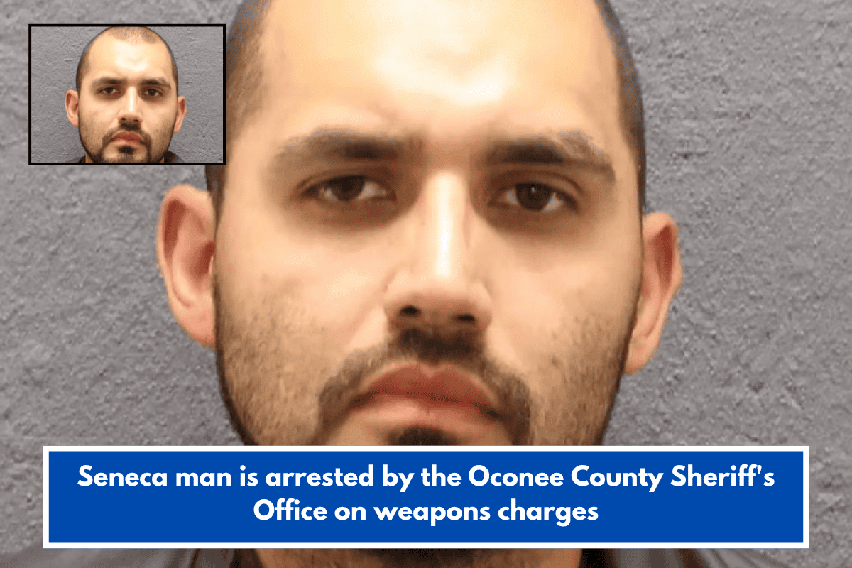 Seneca man is arrested by the Oconee County Sheriff's Office on weapons charges
