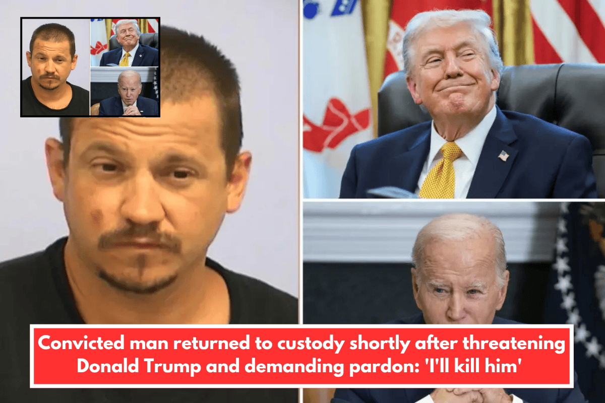 Convicted man returned to custody shortly after threatening Donald Trump and demanding pardon: 'I'll kill him'