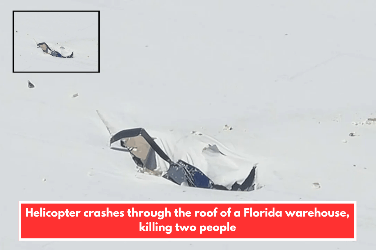 Helicopter crashes through the roof of a Florida warehouse, killing two people