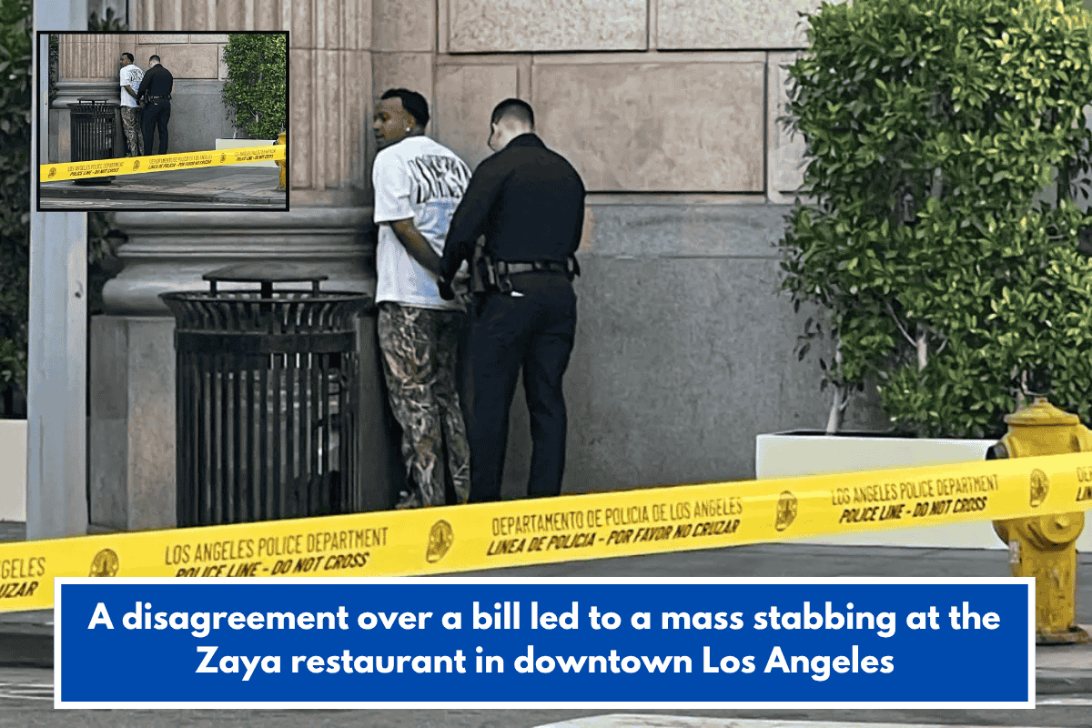 A disagreement over a bill led to a mass stabbing at the Zaya restaurant in downtown Los Angeles