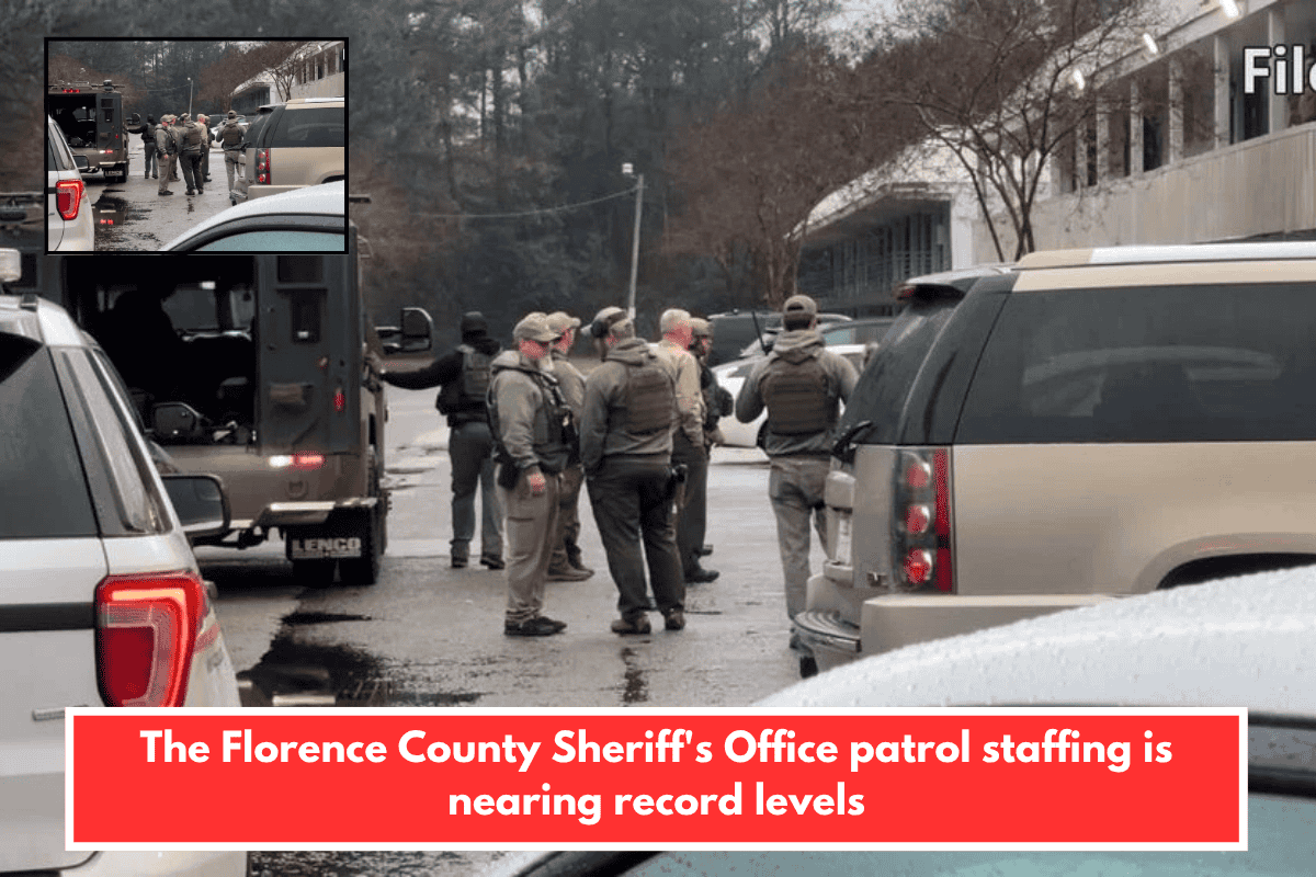 The Florence County Sheriff's Office patrol staffing is nearing record levels