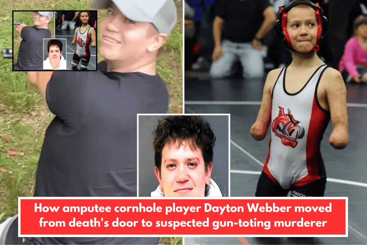 How amputee cornhole player Dayton Webber moved from death's door to suspected gun-toting murderer
