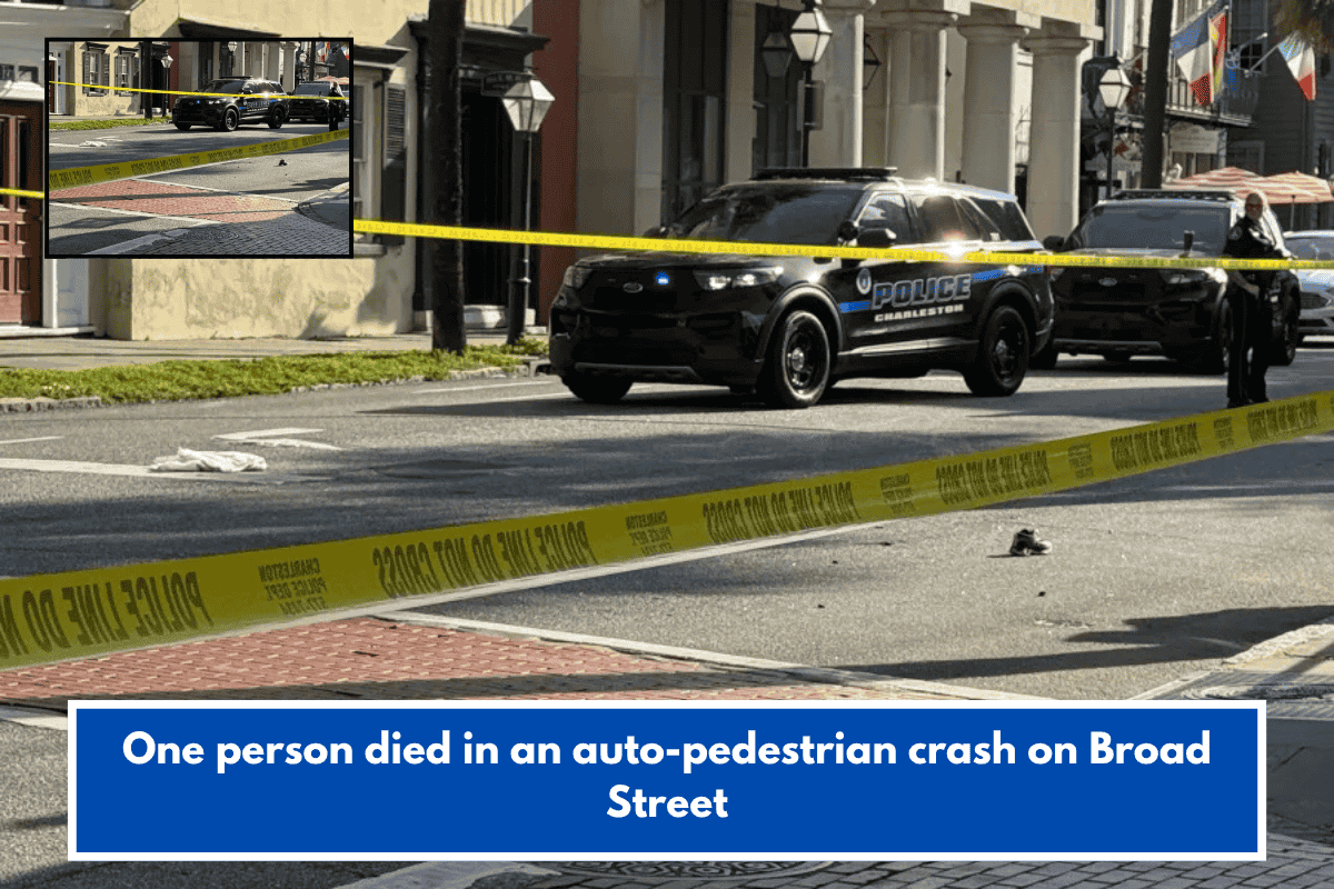 One person died in an auto-pedestrian crash on Broad Street