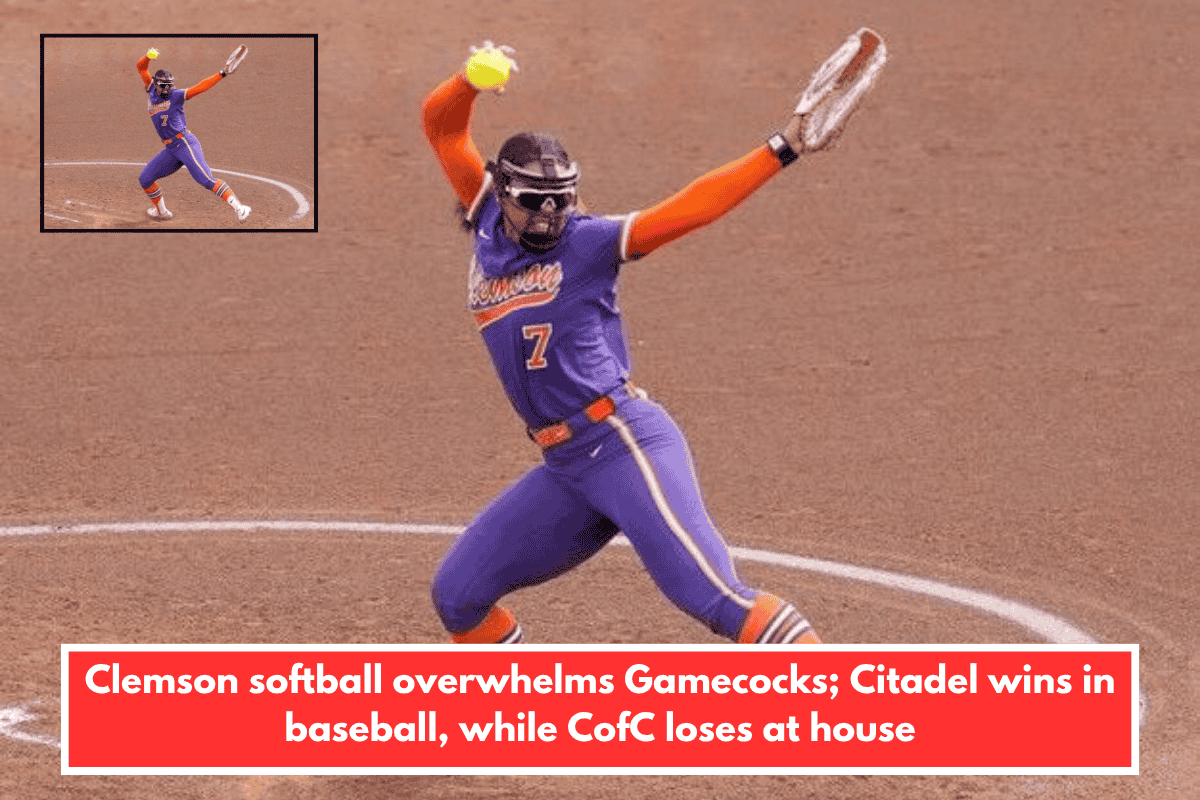Clemson softball overwhelms Gamecocks; Citadel wins in baseball, while CofC loses at house