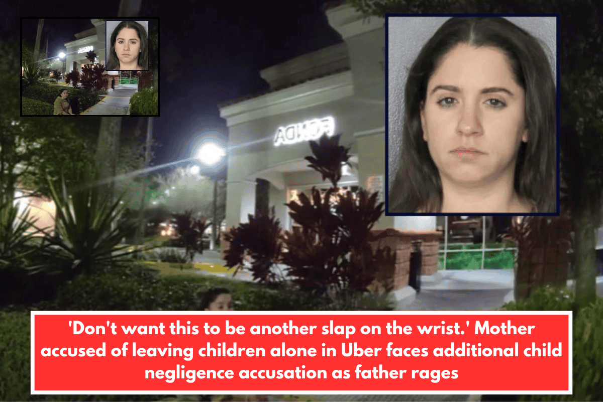 'Don't want this to be another slap on the wrist.' Mother accused of leaving children alone in Uber faces additional child negligence accusation as father rages
