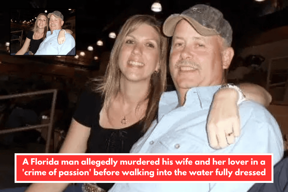 A Florida man allegedly murdered his wife and her lover in a 'crime of passion' before walking into the water fully dressed