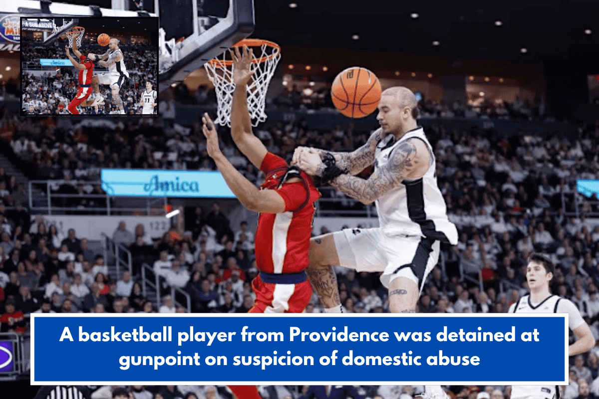 A basketball player from Providence was detained at gunpoint on suspicion of domestic abuse