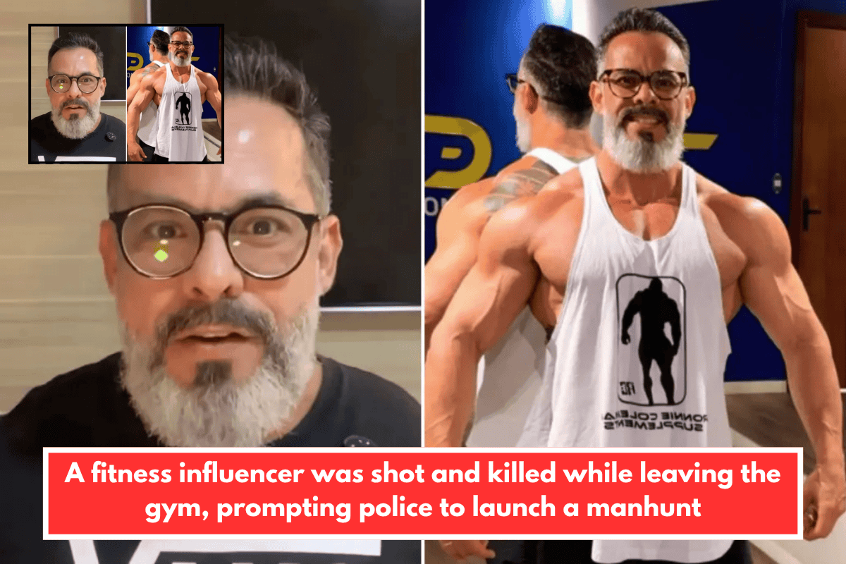 A fitness influencer was shot and killed while leaving the gym, prompting police to launch a manhunt