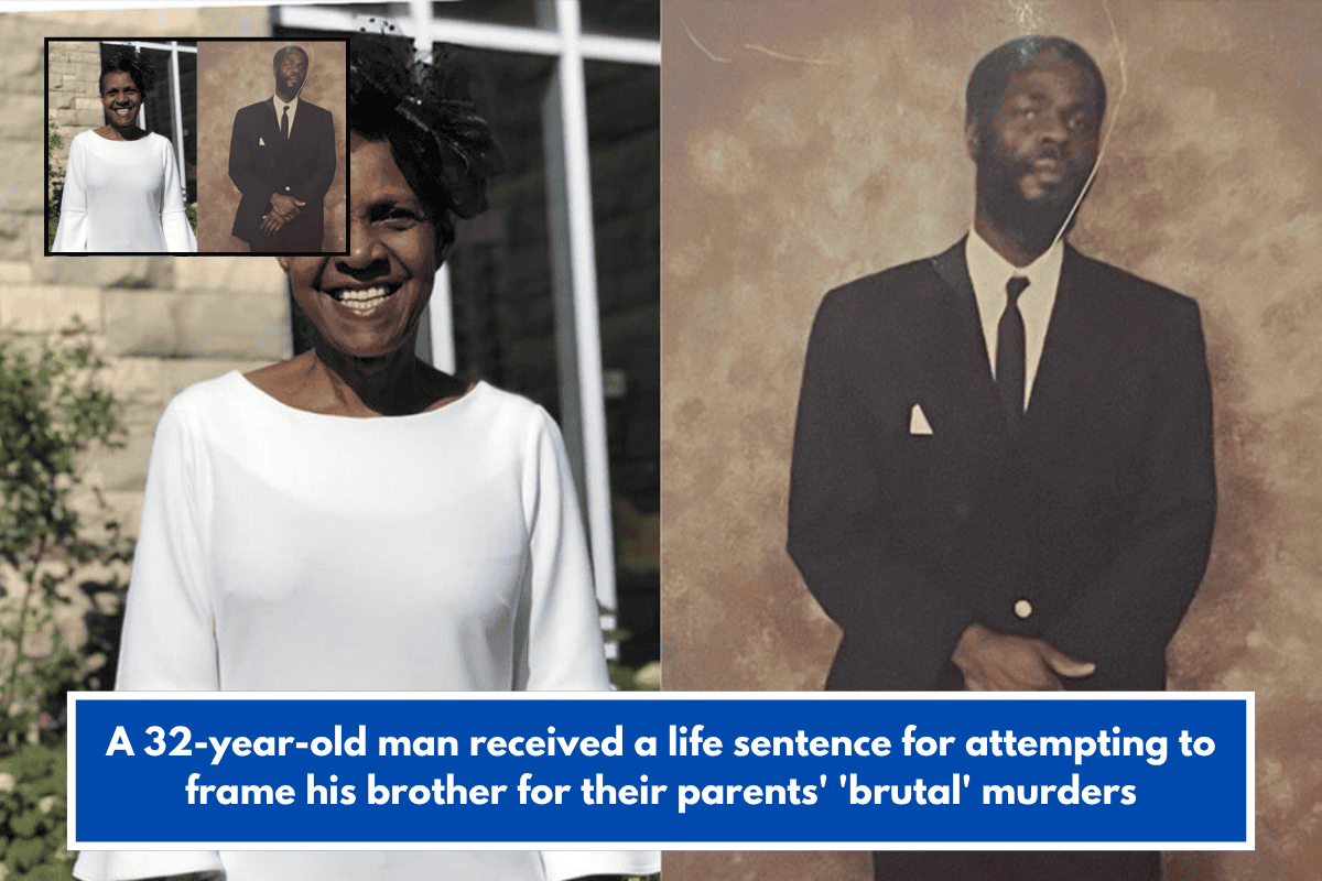 A 32-year-old man received a life sentence for attempting to frame his brother for their parents' 'brutal' murders