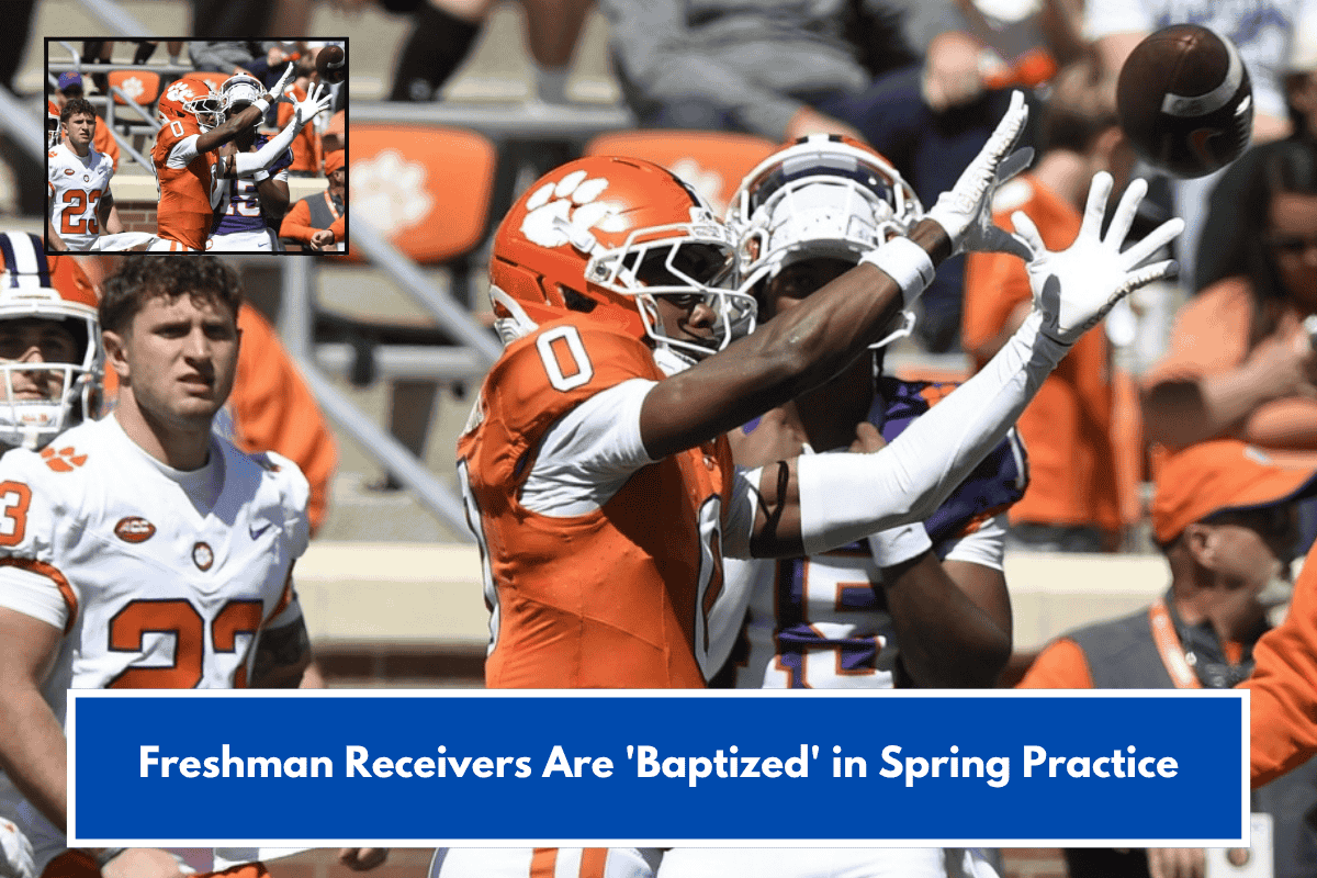 Freshman Receivers Are 'Baptized' in Spring Practice
