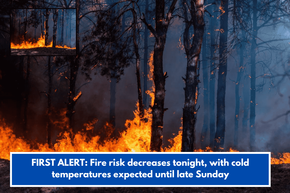 FIRST ALERT: Fire risk decreases tonight, with cold temperatures expected until late Sunday