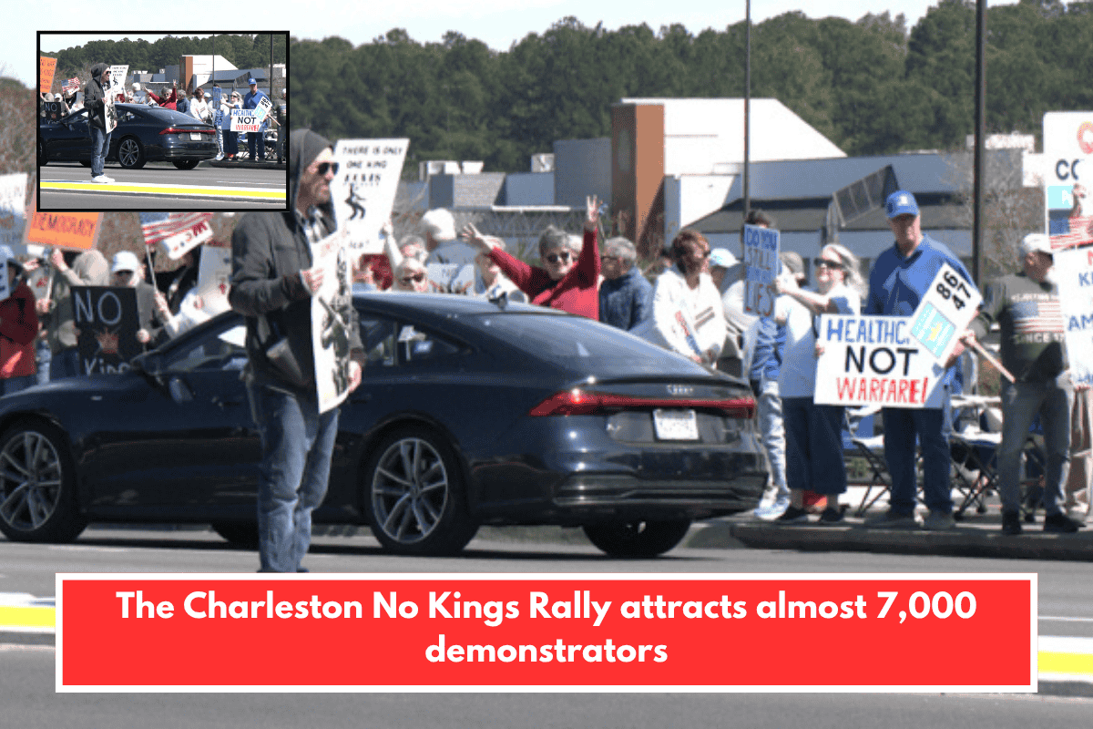The Charleston No Kings Rally attracts almost 7,000 demonstrators