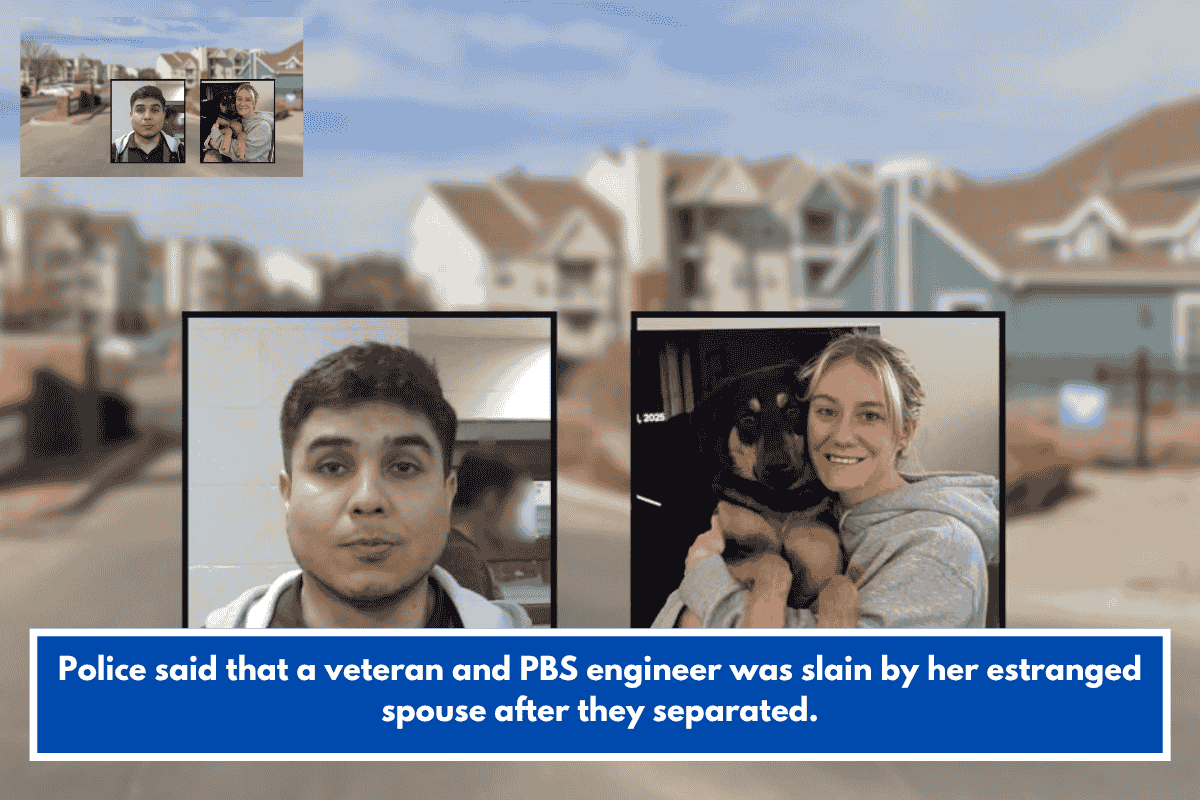 Police said that a veteran and PBS engineer was slain by her estranged spouse after they separated.