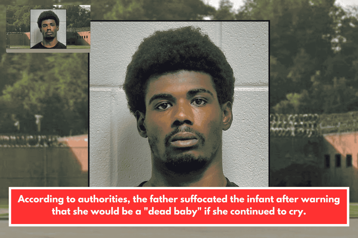 According to authorities, the father suffocated the infant after warning that she would be a "dead baby" if she continued to cry.