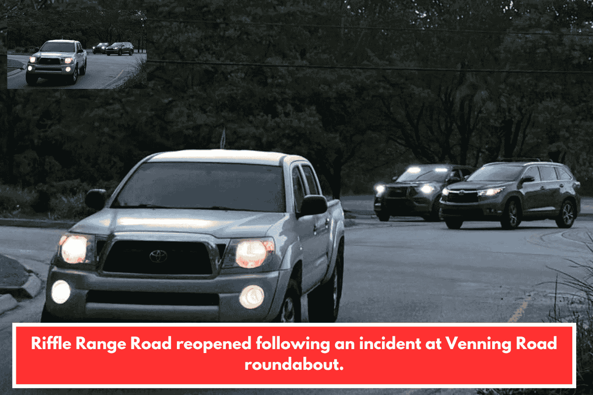 Riffle Range Road reopened following an incident at Venning Road roundabout.