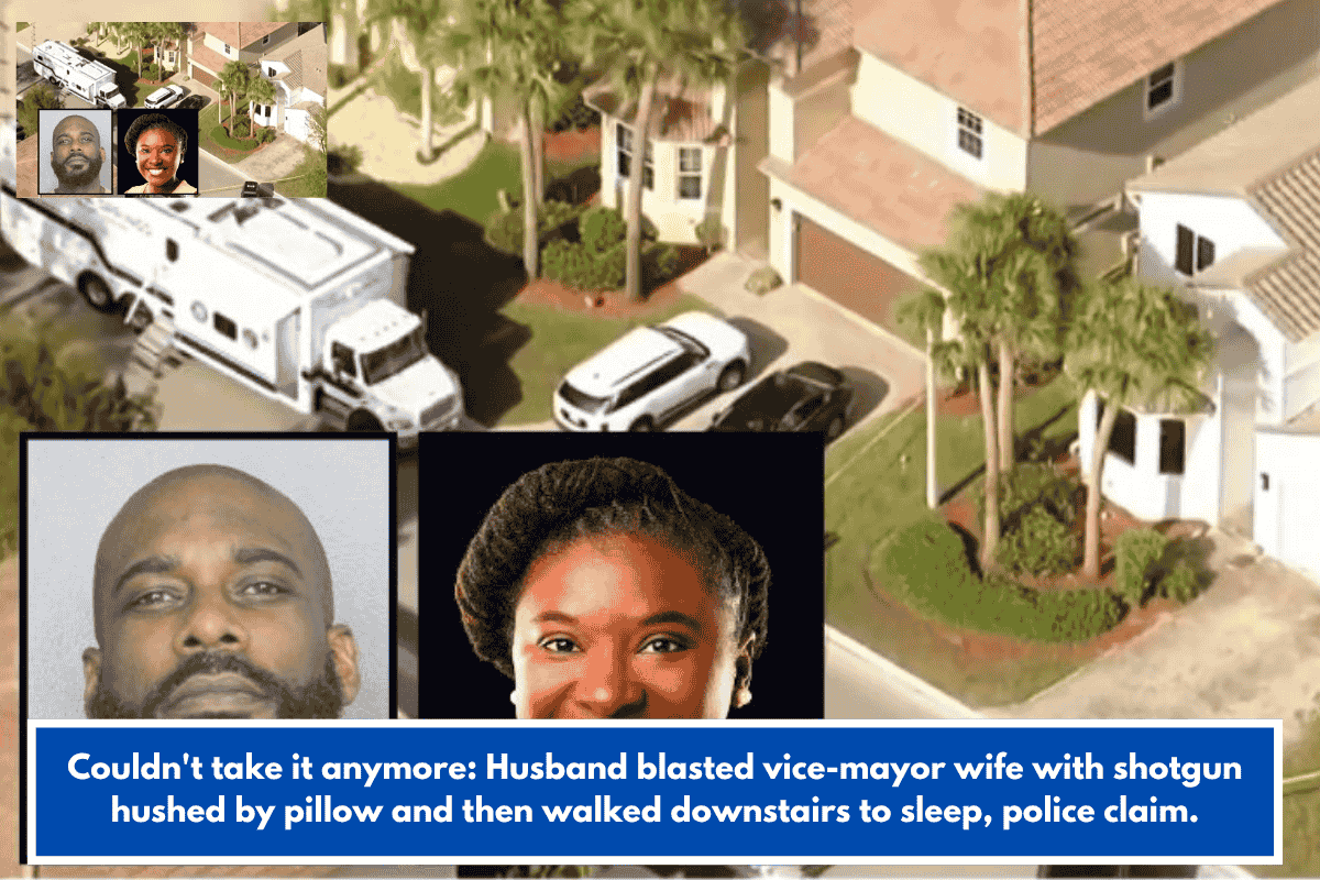 Couldn't take it anymore: Husband blasted vice-mayor wife with shotgun hushed by pillow and then walked downstairs to sleep, police claim.