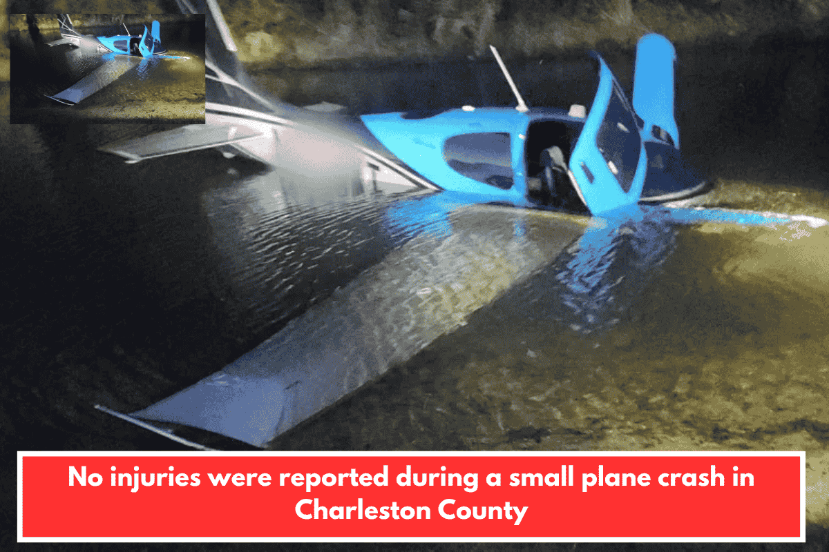 No injuries were reported during a small plane crash in Charleston County
