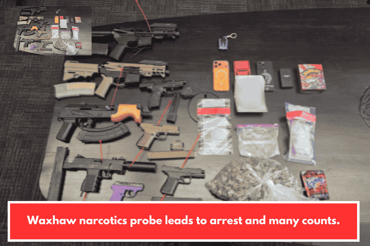 Waxhaw narcotics probe leads to arrest and many counts.