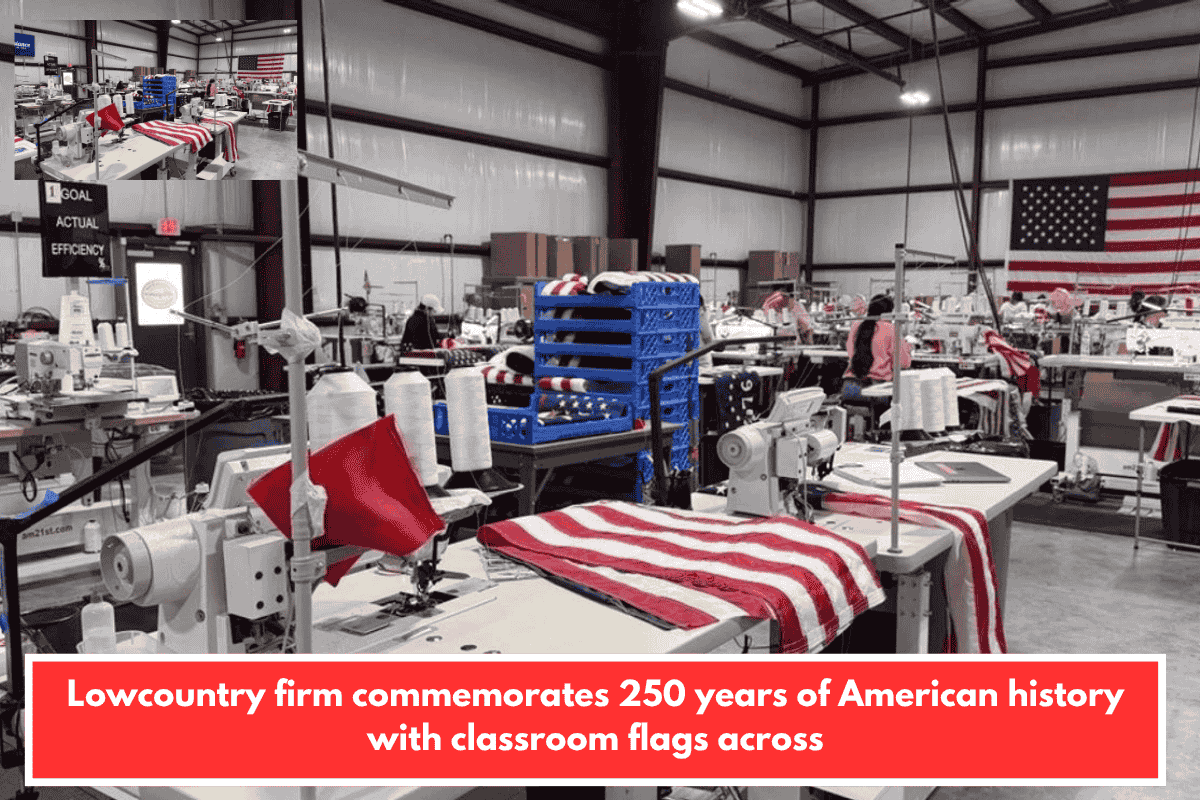 Lowcountry firm commemorates 250 years of American history with classroom flags across