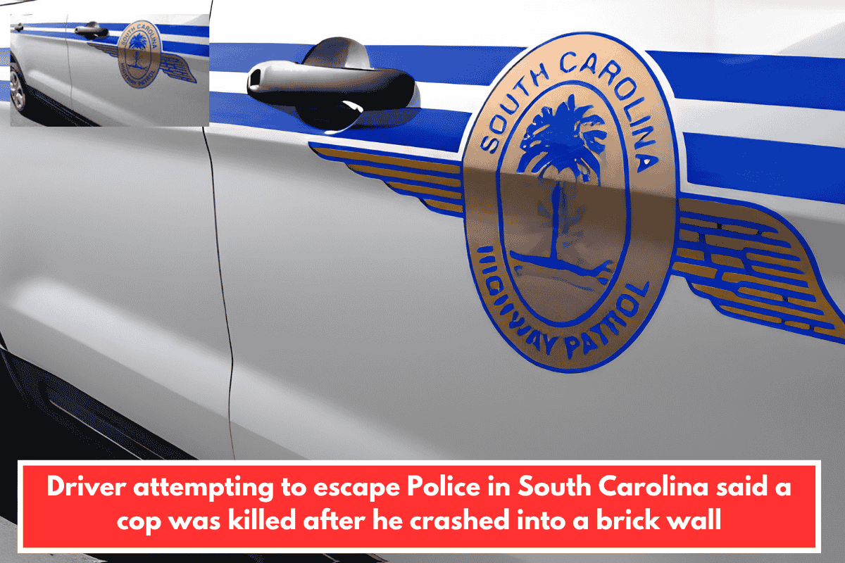 Driver attempting to escape Police in South Carolina said a cop was killed after he crashed into a brick wall