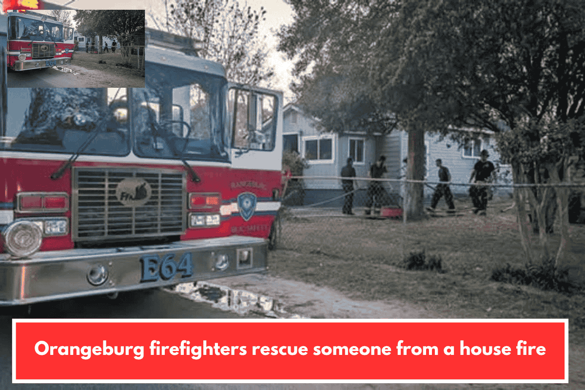 Orangeburg firefighters rescue someone from a house fire