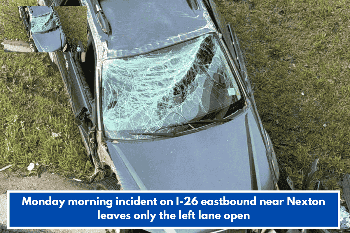 Monday morning incident on I-26 eastbound near Nexton leaves only the left lane open