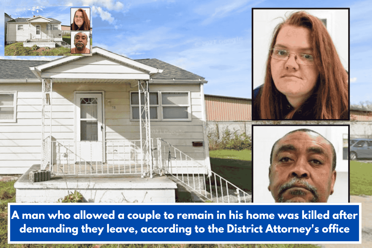 A man who allowed a couple to remain in his home was killed after demanding they leave, according to the District Attorney's office