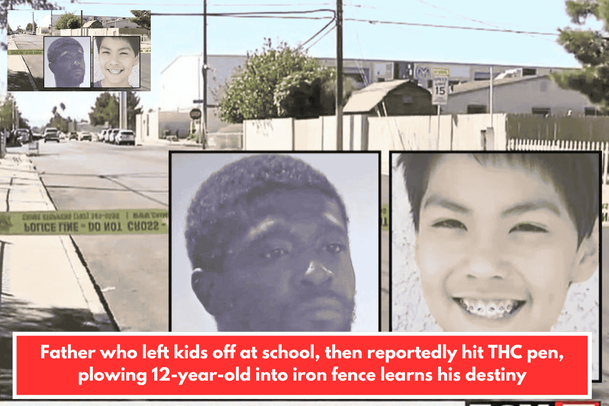 Father who left kids off at school, then reportedly hit THC pen, plowing 12-year-old into iron fence learns his destiny