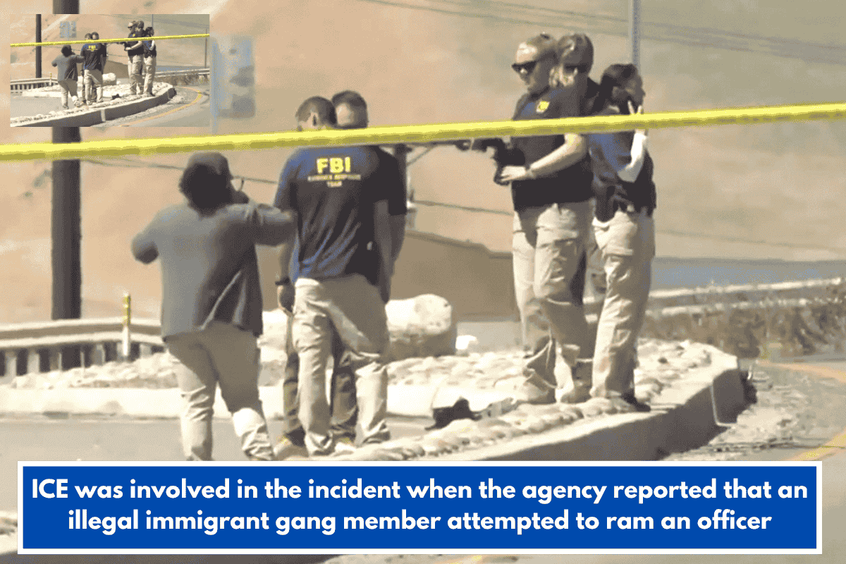 ICE was involved in the incident when the agency reported that an illegal immigrant gang member attempted to ram an officer