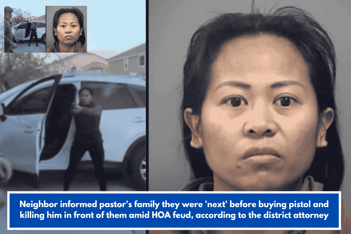 Neighbor informed pastor's family they were 'next' before buying pistol and killing him in front of them amid HOA feud, according to the district attorney