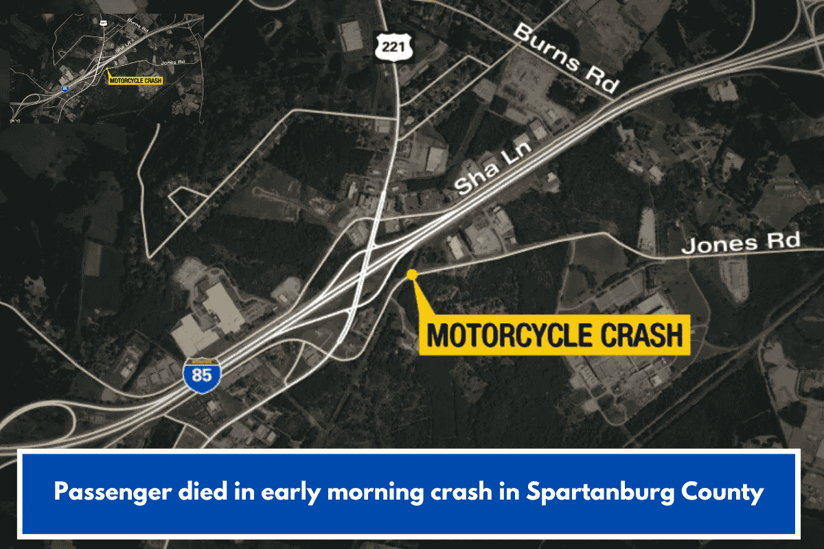 Passenger died in early morning crash in Spartanburg County