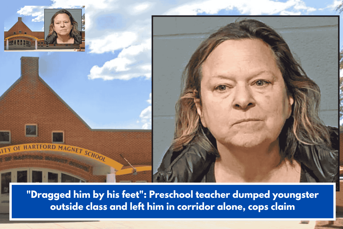 "Dragged him by his feet": Preschool teacher dumped youngster outside class and left him in corridor alone, cops claim