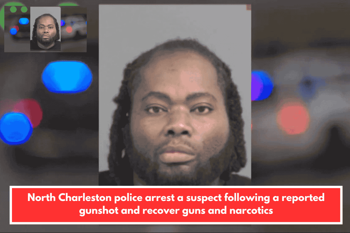 North Charleston police arrest a suspect following a reported gunshot and recover guns and narcotics