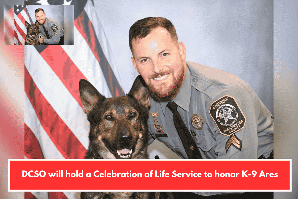 DCSO will hold a Celebration of Life Service to honor K-9 Ares