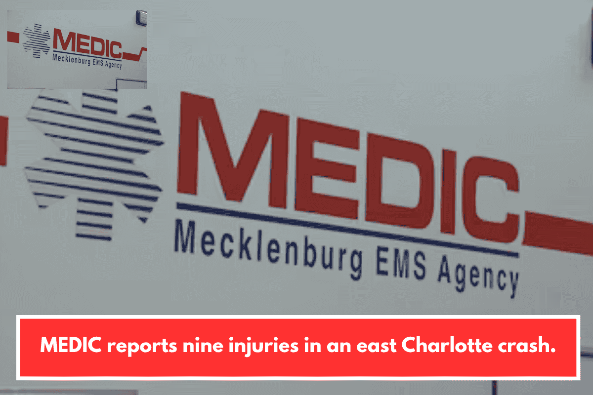 MEDIC reports nine injuries in an east Charlotte crash.