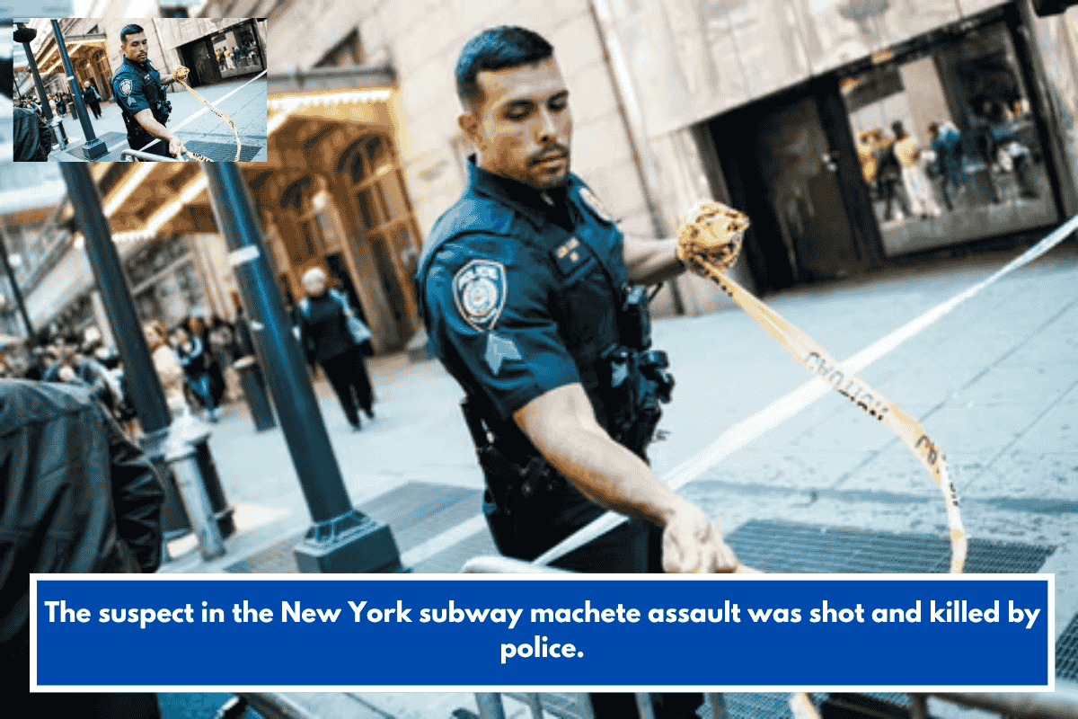 The suspect in the New York subway machete assault was shot and killed by police.