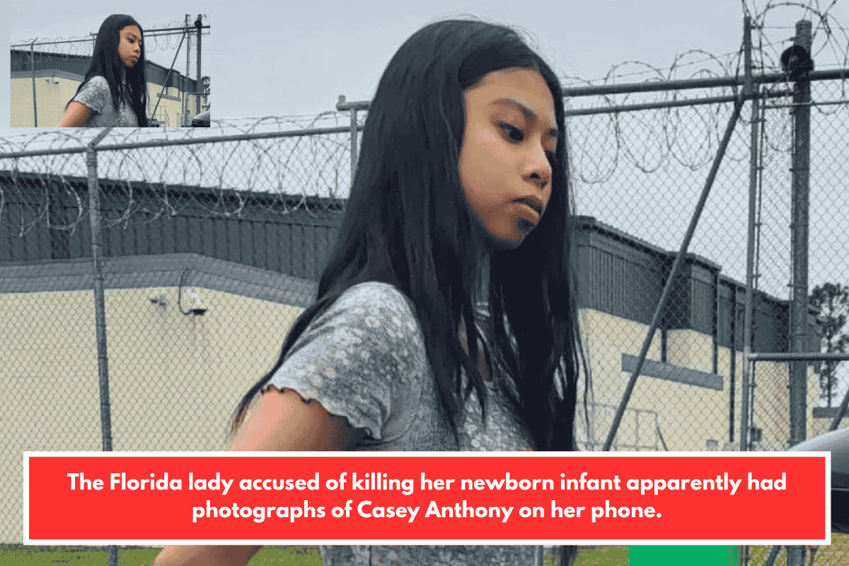 The Florida lady accused of killing her newborn infant apparently had photographs of Casey Anthony on her phone.