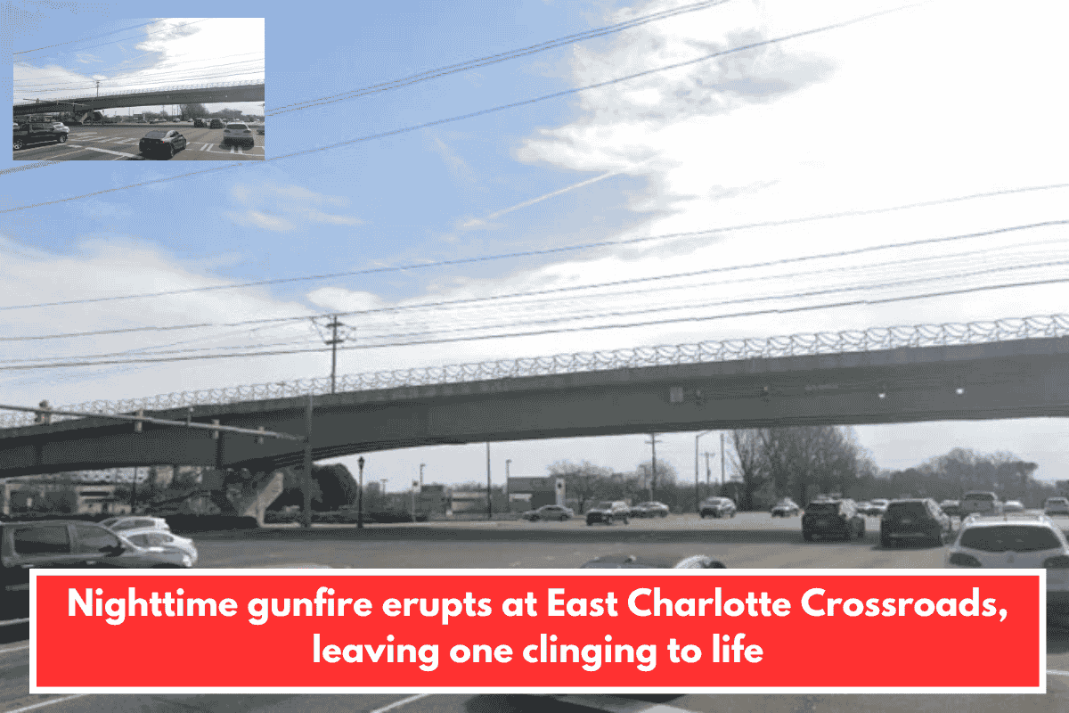 Nighttime gunfire erupts at East Charlotte Crossroads, leaving one clinging to life