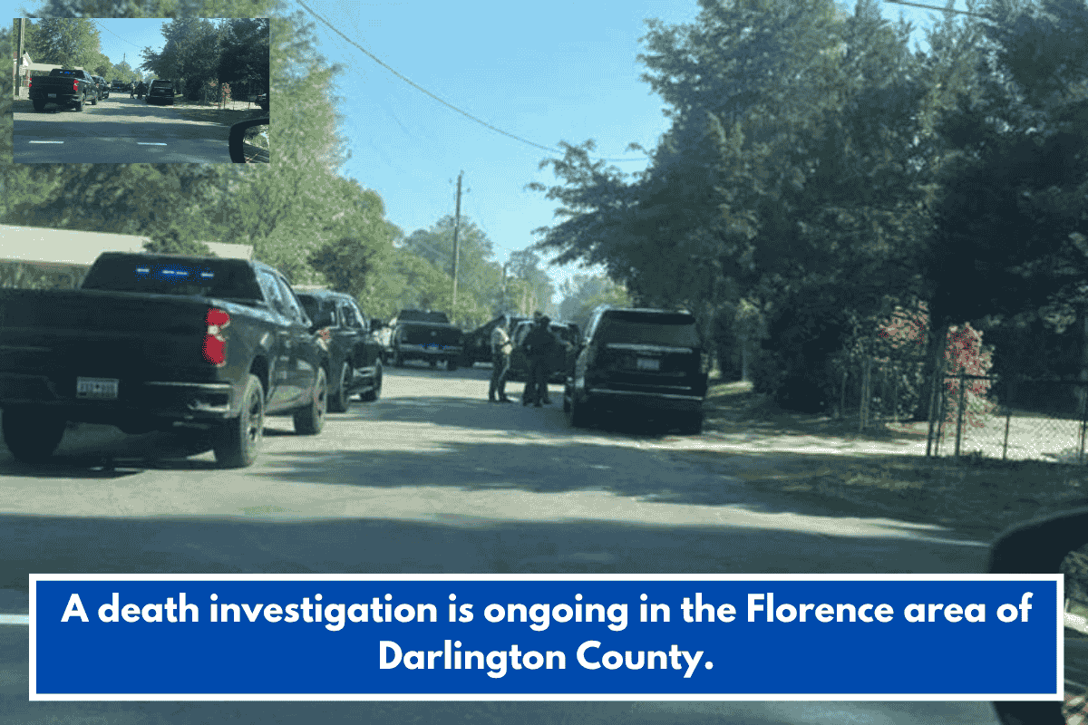 A death investigation is ongoing in the Florence area of Darlington County.