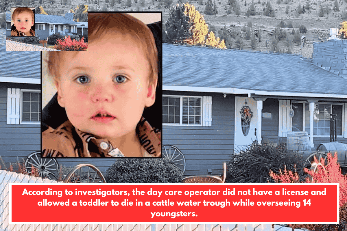 According to investigators, the day care operator did not have a license and allowed a toddler to die in a cattle water trough while overseeing 14 youngsters.
