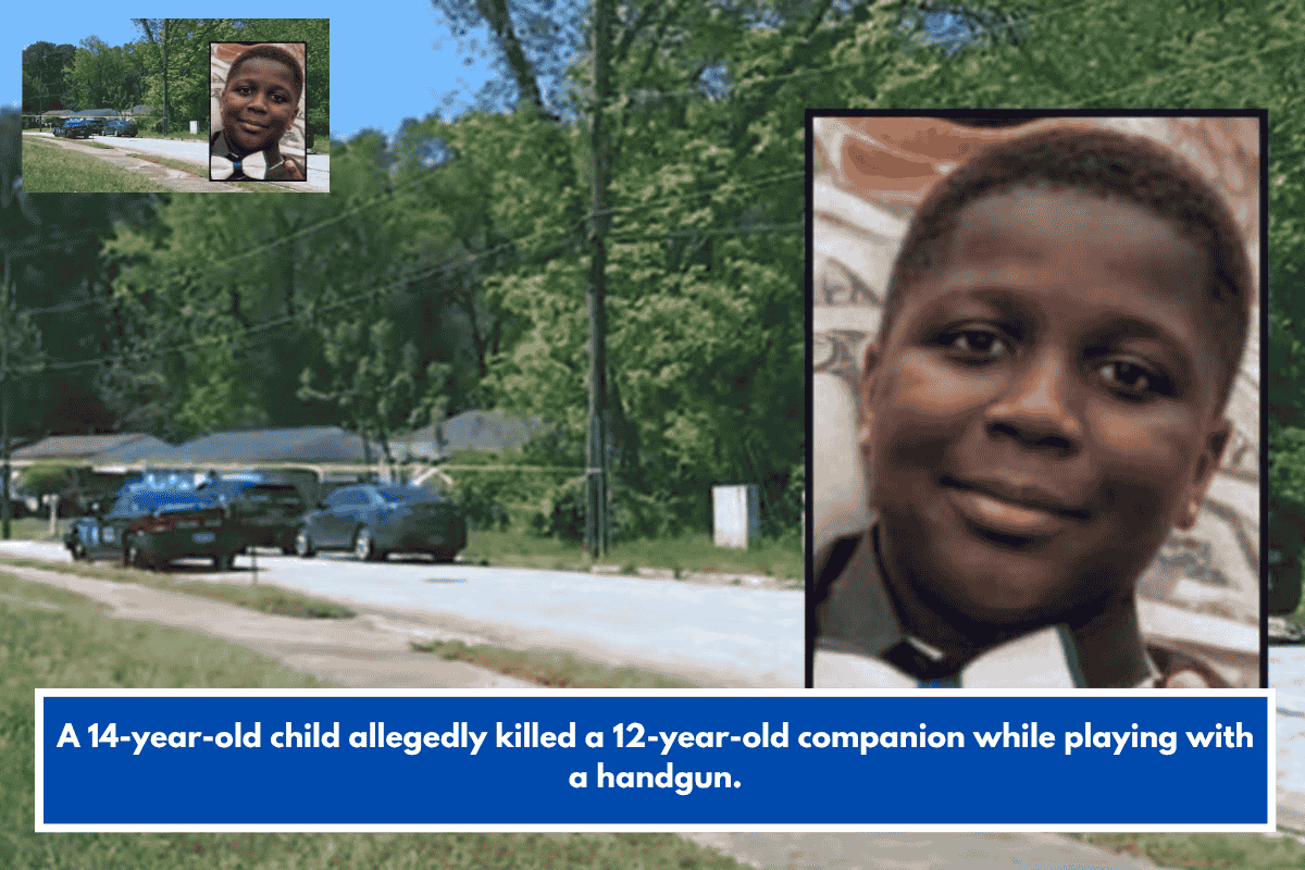 A 14-year-old child allegedly killed a 12-year-old companion while playing with a handgun.