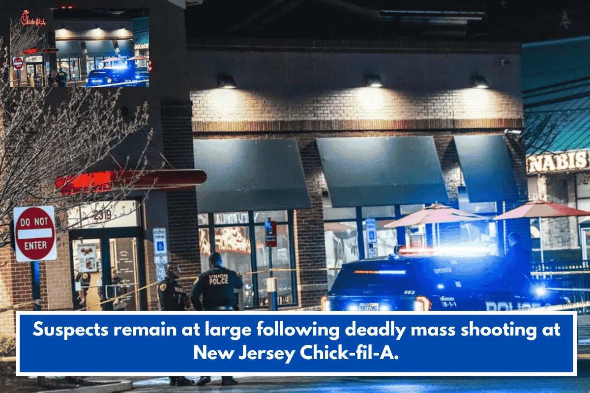 Suspects remain at large following deadly mass shooting at New Jersey Chick-fil-A.
