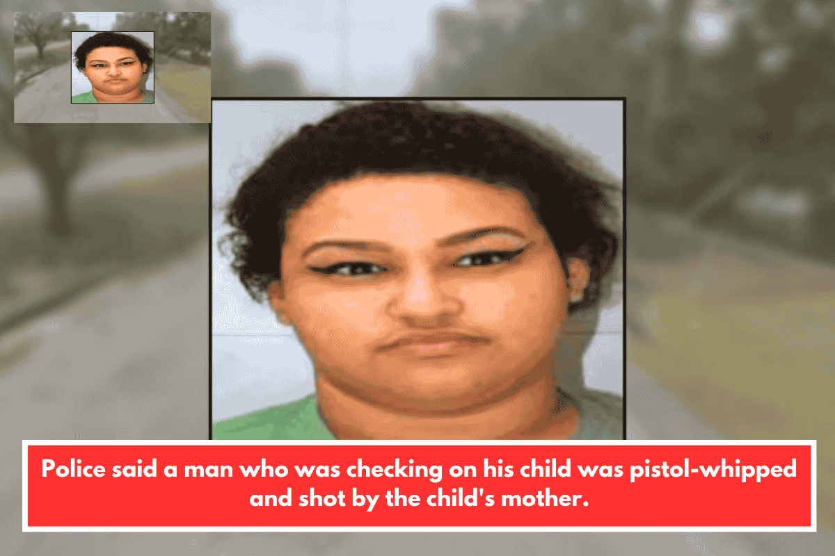 Police said a man who was checking on his child was pistol-whipped and shot by the child's mother.