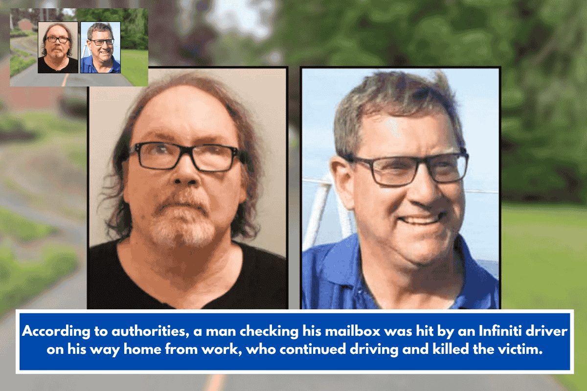According to authorities, a man checking his mailbox was hit by an Infiniti driver on his way home from work, who continued driving and killed the victim.