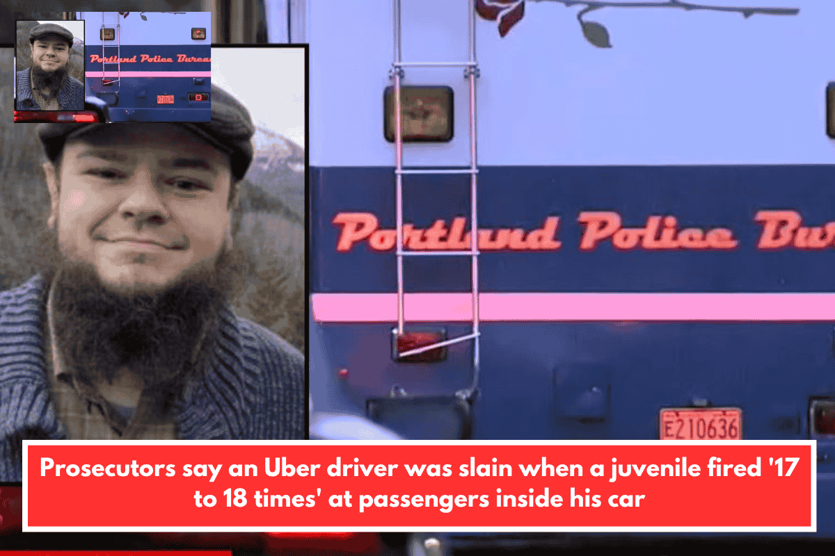 Prosecutors say an Uber driver was slain when a juvenile fired '17 to 18 times' at passengers inside his car